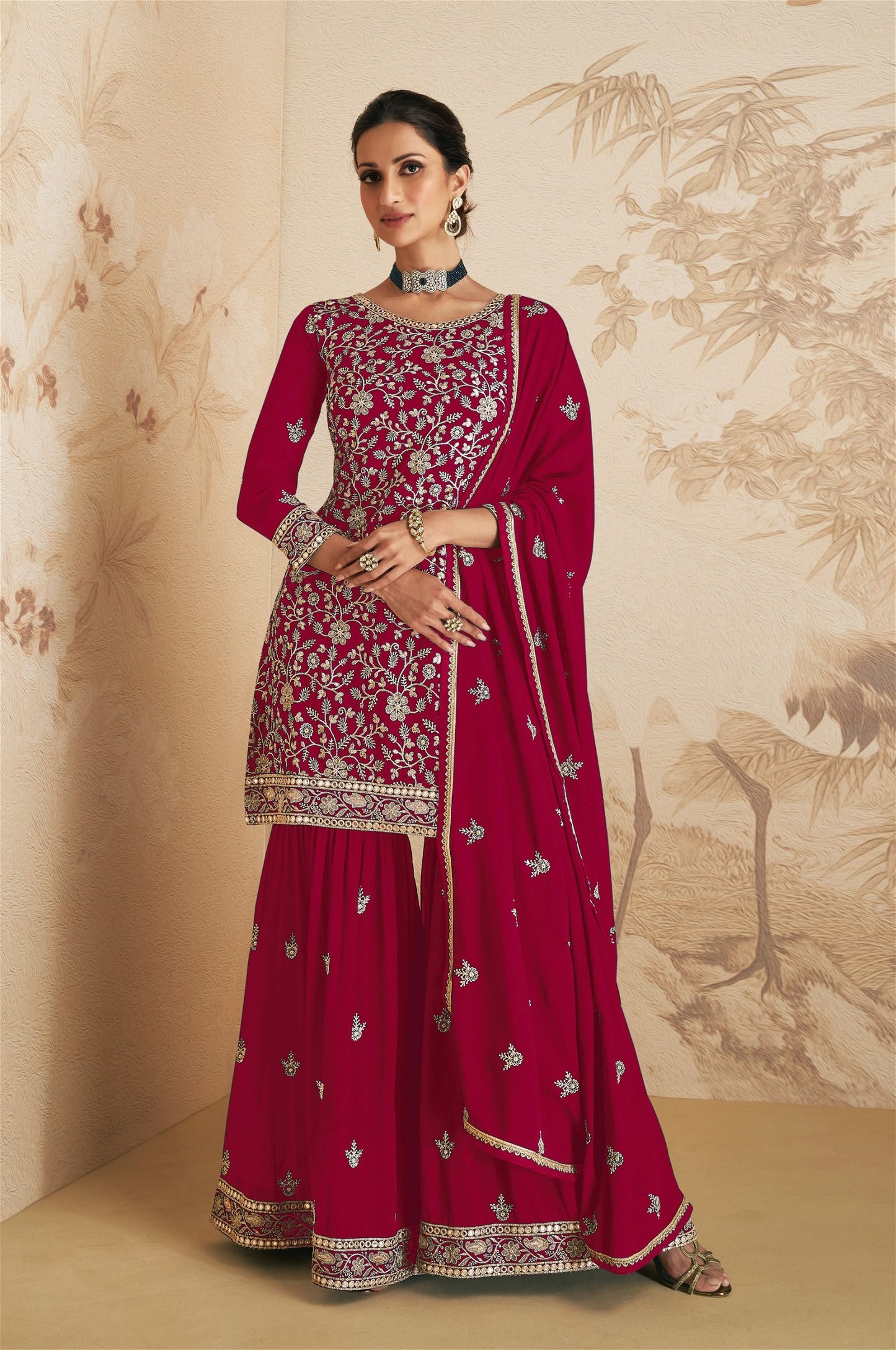 Exclusive Latest Indian Party Wear Sharara Set