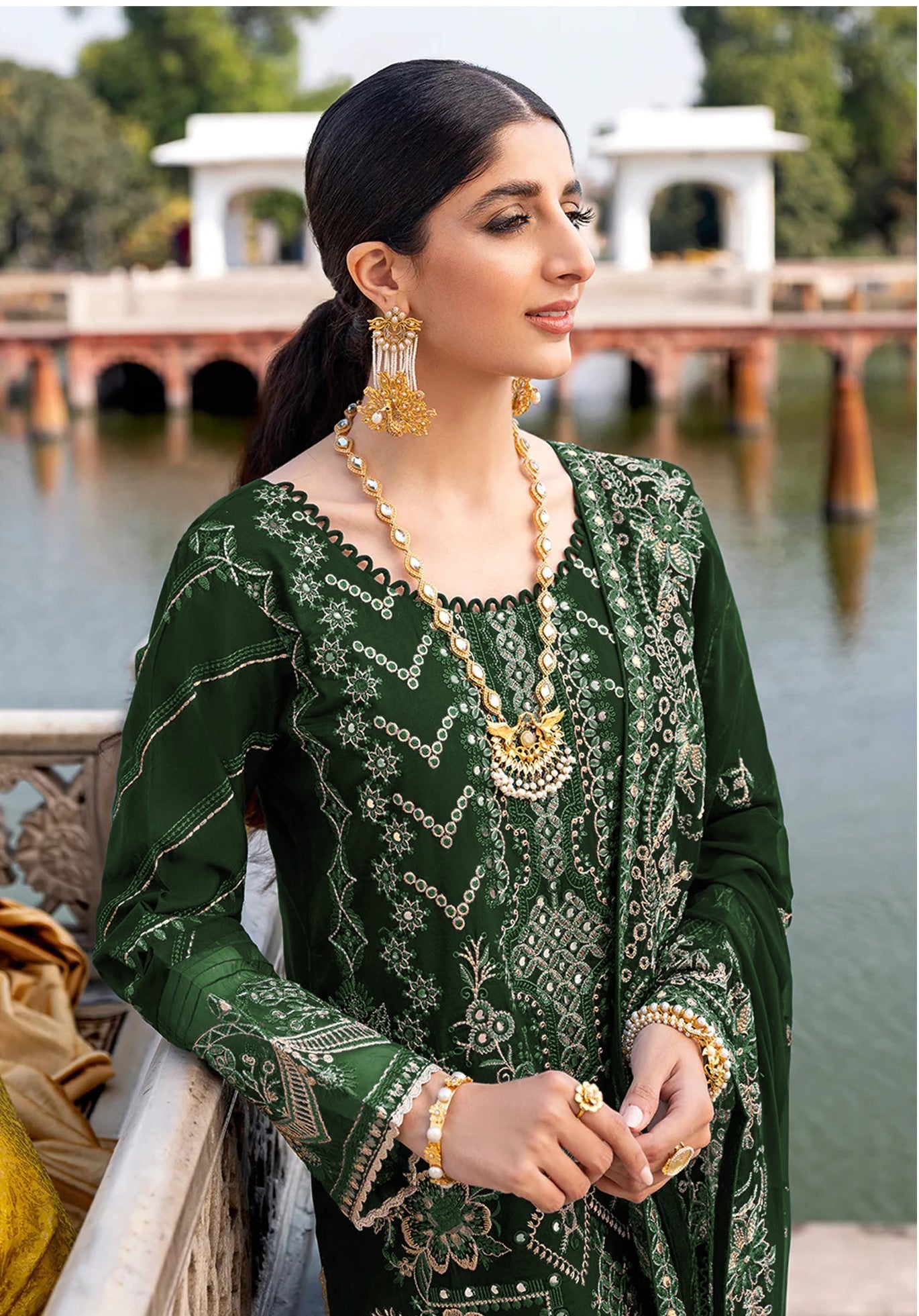 Green Colour Georgette Suit