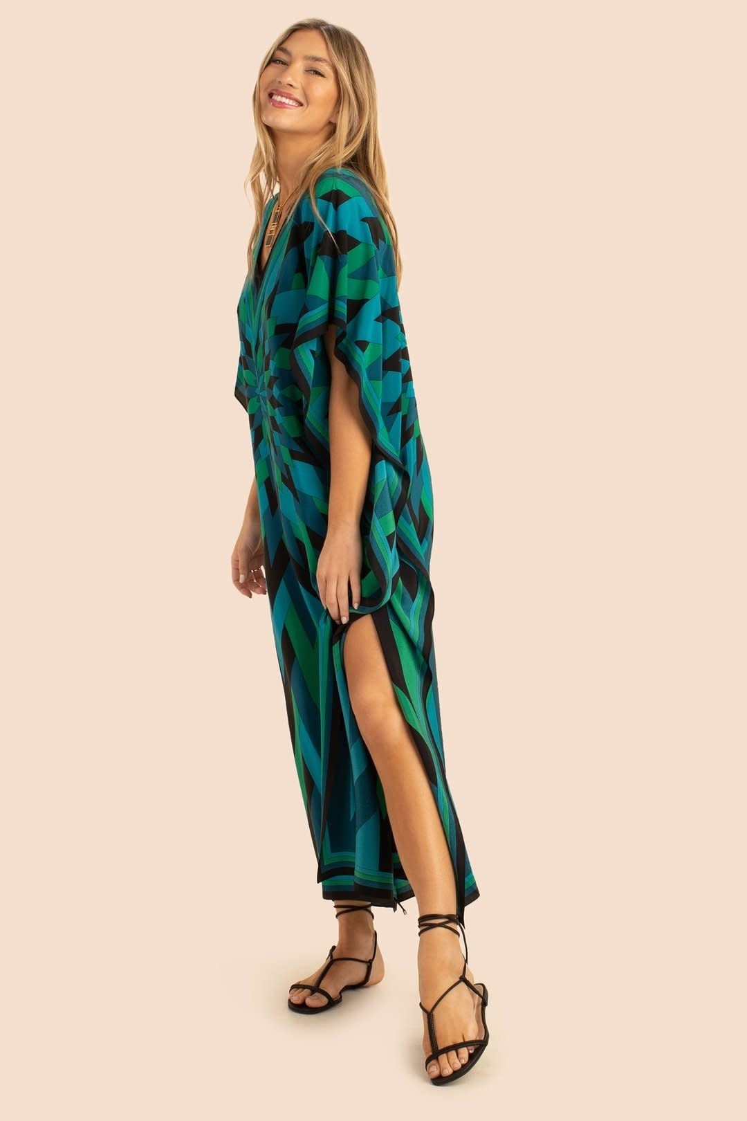 Green Colour Soft Silk Daily Wear Women Kaftan