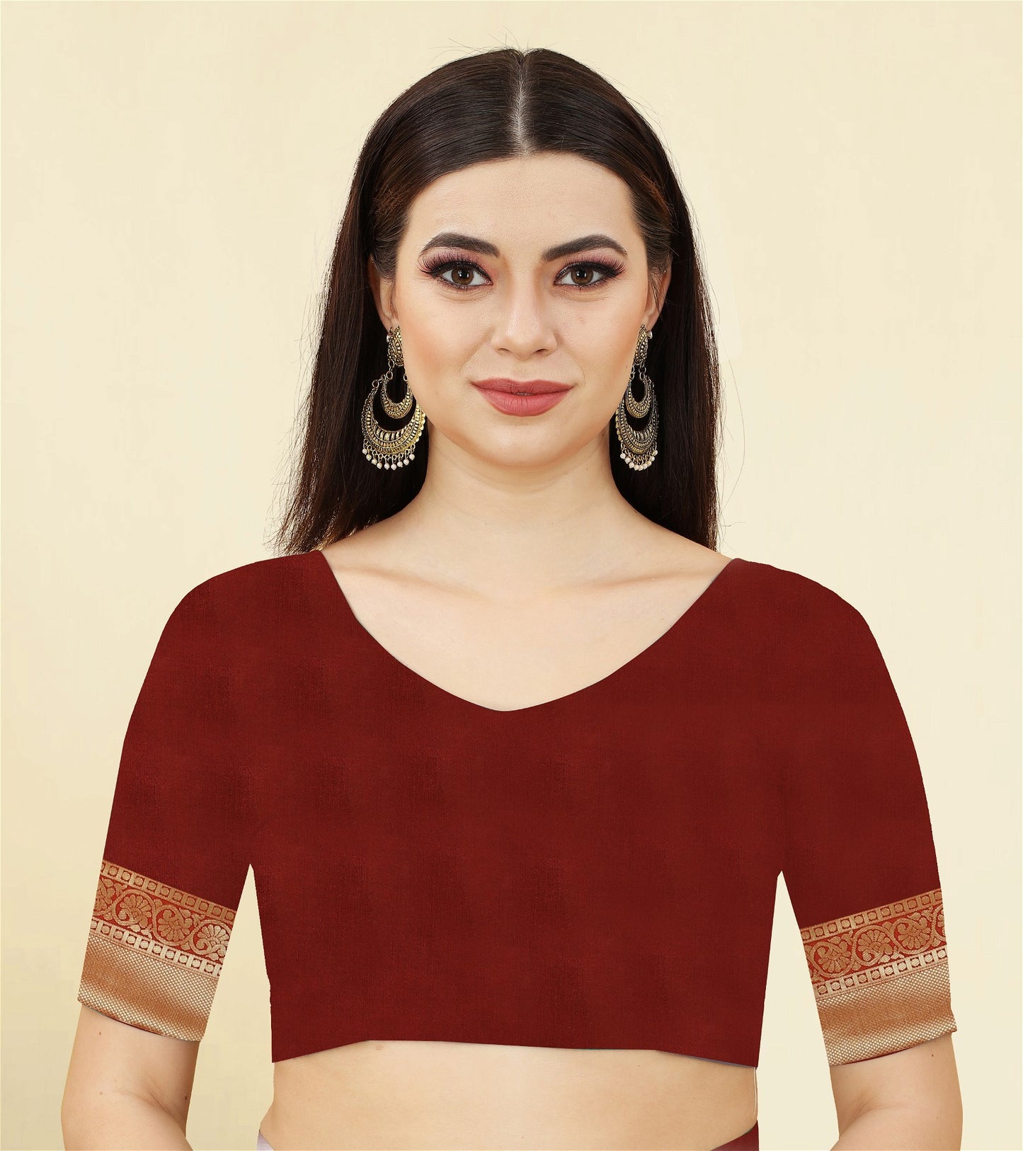 Maroon Colour Banarasi Silk Saree