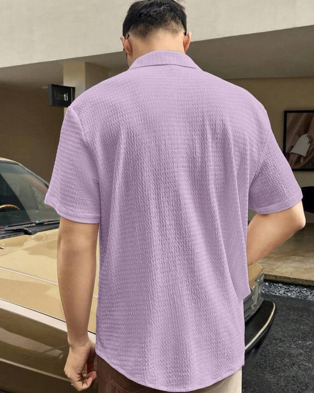 Levander Colour Men Casual Wear Cotton Structured Shirt