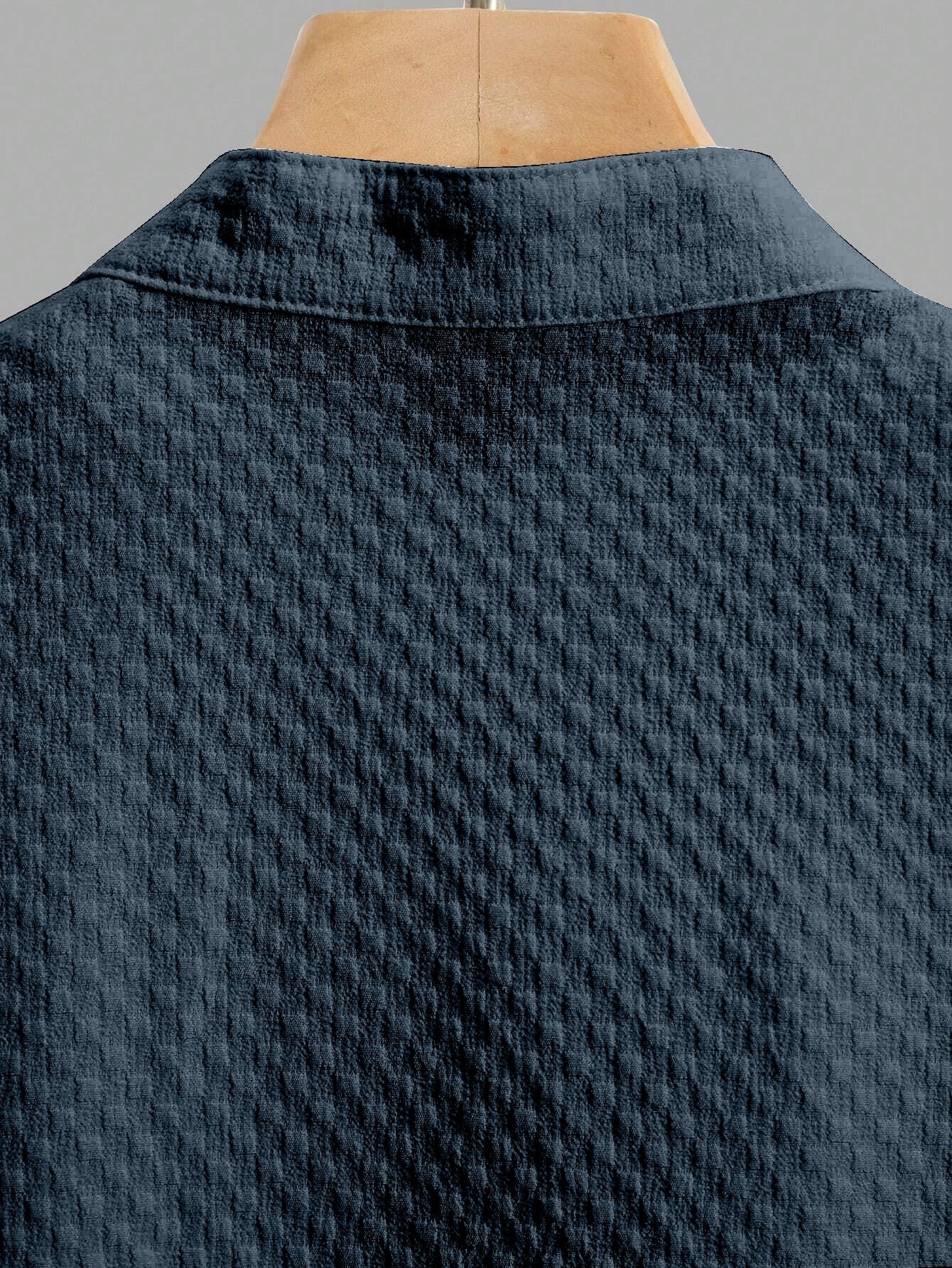 Teal Blue Colour Men's Casual Wear Short Sleeve Shirt