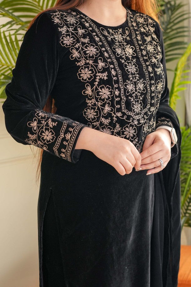 Embroidery Velvet Heavy Readymade Suits Catalog