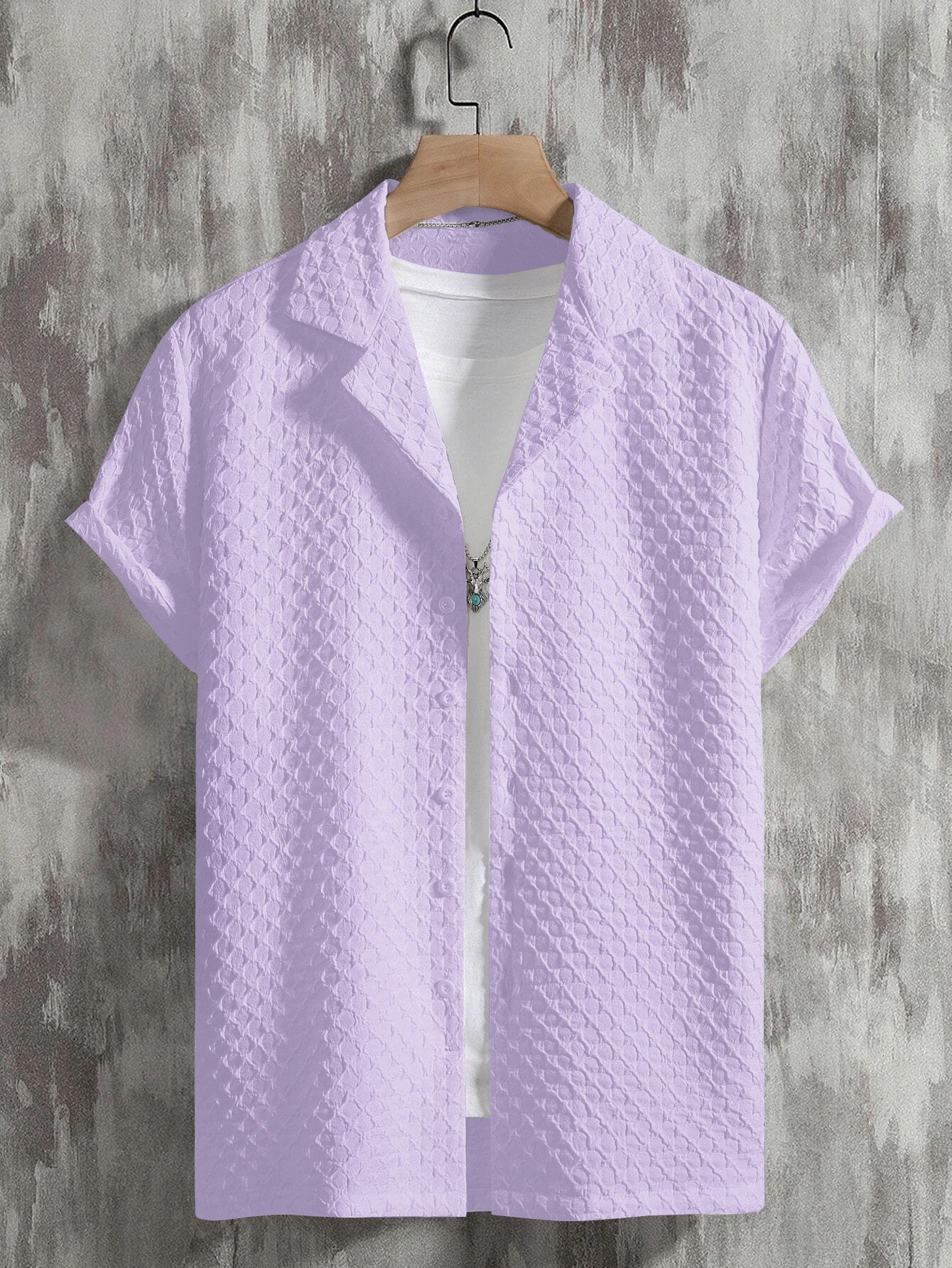 Lavender Bubble Half Sleeve Shirt