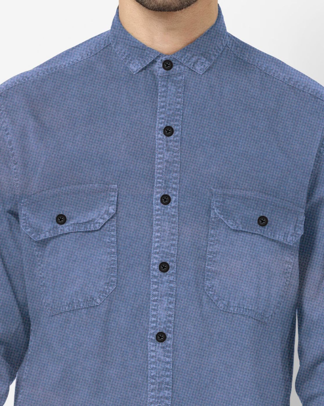 Men's Denim Cotton Sustainable Casual Denim Shirt