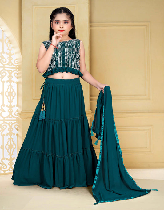 Rama Georgette Embroidered Festive Wear Designer Lehenga Choli 619D