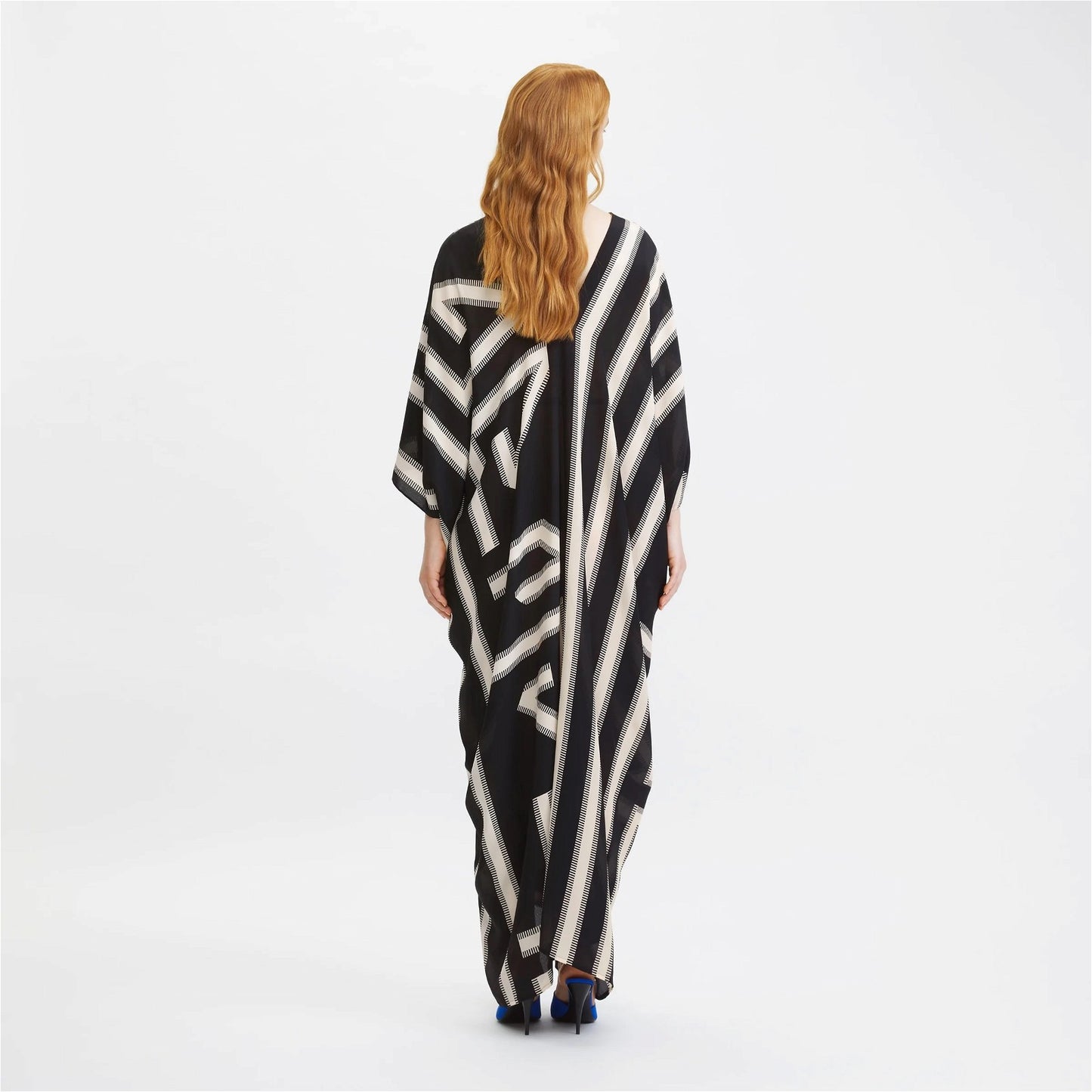 Zebra Stripes French Moss Stylish Kaftan