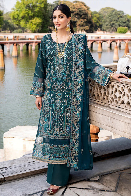 Teal Blue Colour Georgette Suit