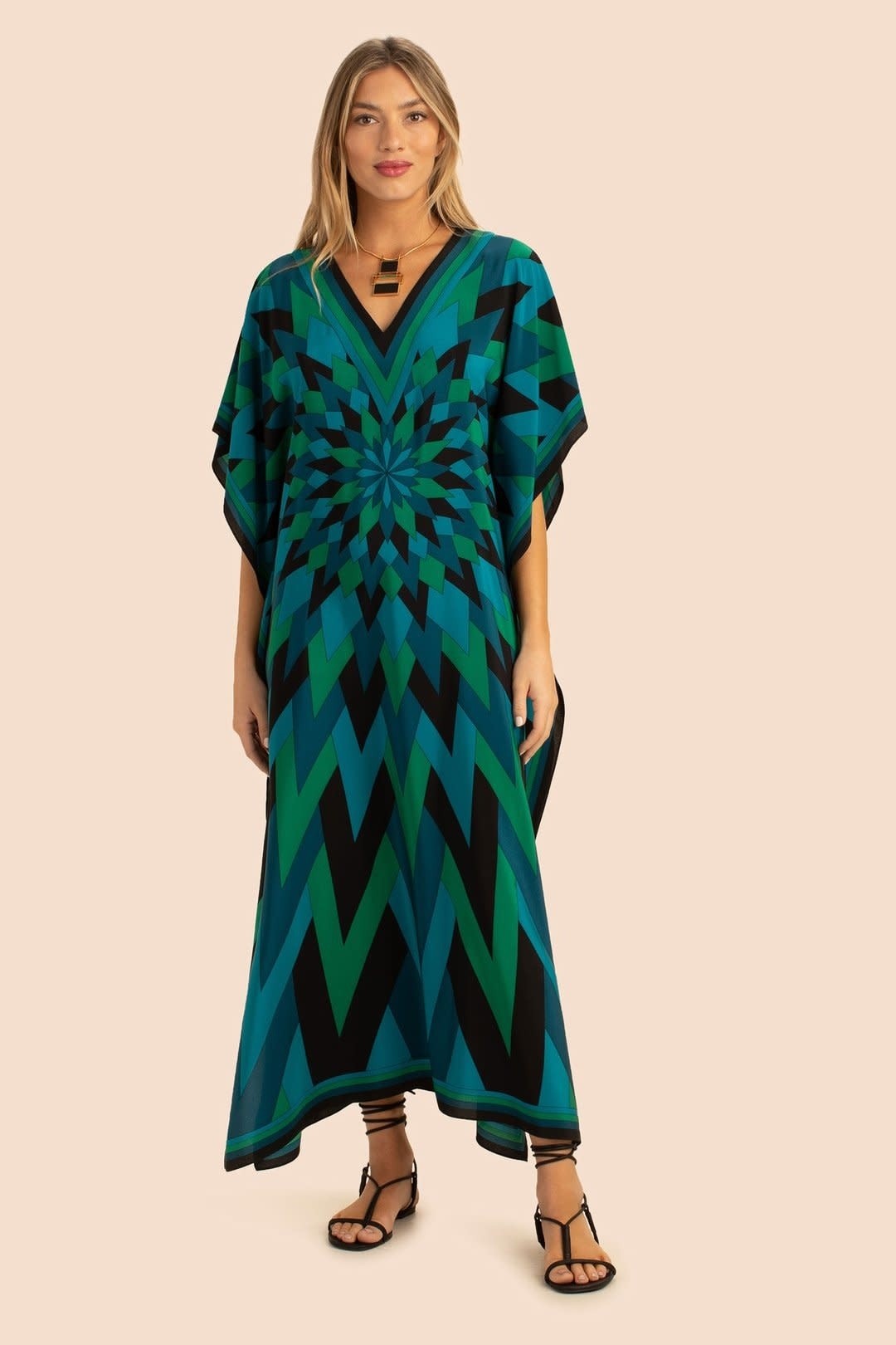 Green Colour Soft Silk  Daily Wear Women Kaftan