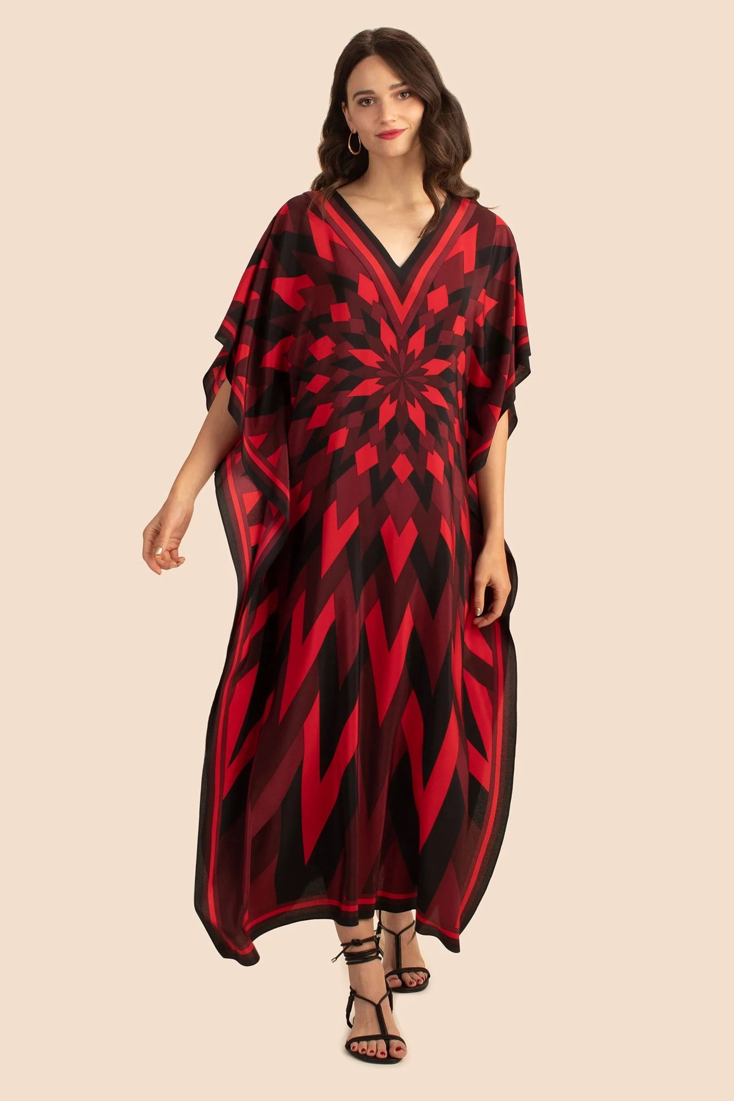 Red Colour Soft Silk  Daily Wear Women Kaftan