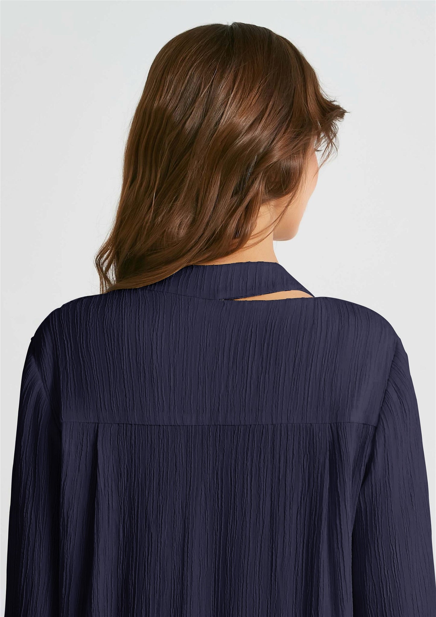 Navy Blue Premium Oyster Crush Women Party Wear Dress