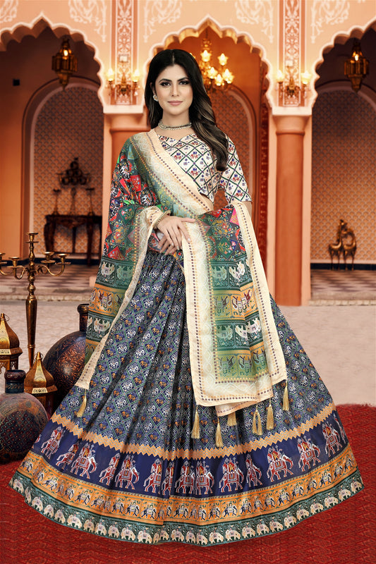 Patoda Printed Attractive Fancy Lehenga Choli With Dupatta For Women