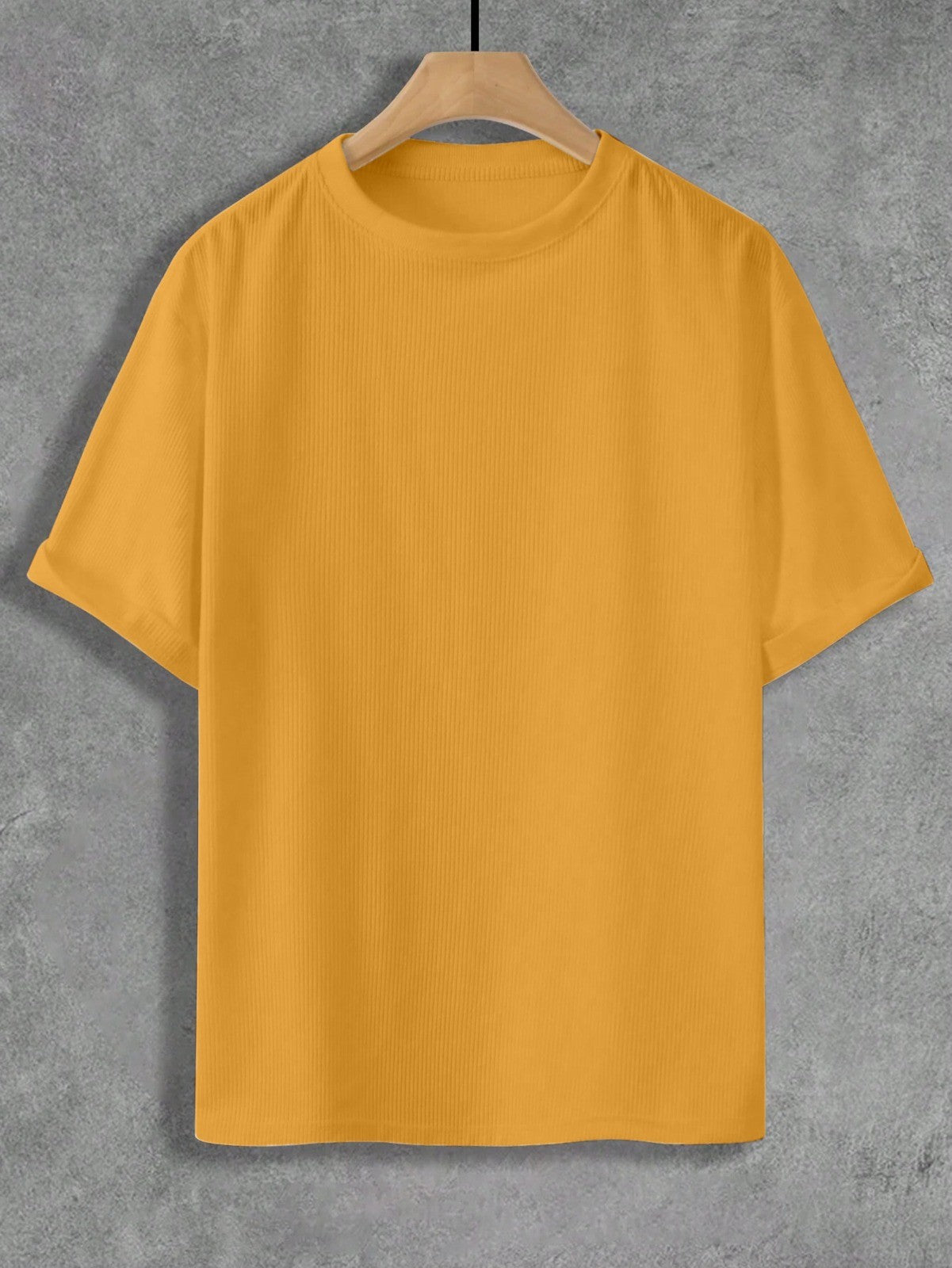 Mustard Over Sized Fit T-shirt plain T-Shirt